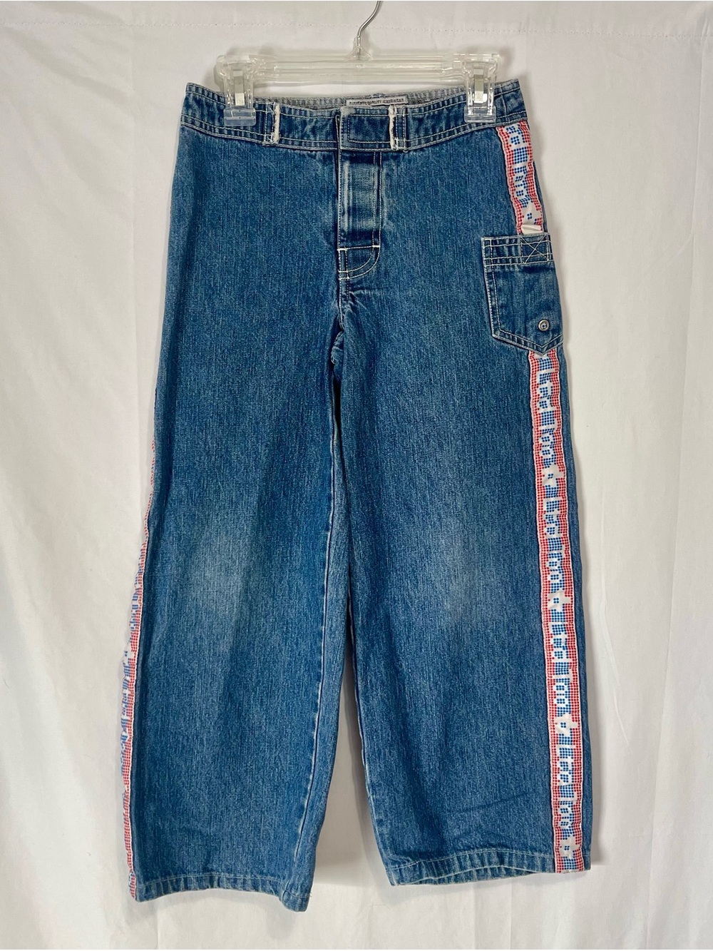 Y2K Kids Girls 2000s Wide Leg blue denim jean pants Limited Too size 8 retro